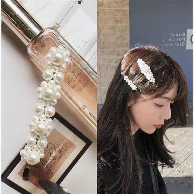 Set 4 Kẹp Tóc Đính Ngọc Hàn Quốc Cực Xinh