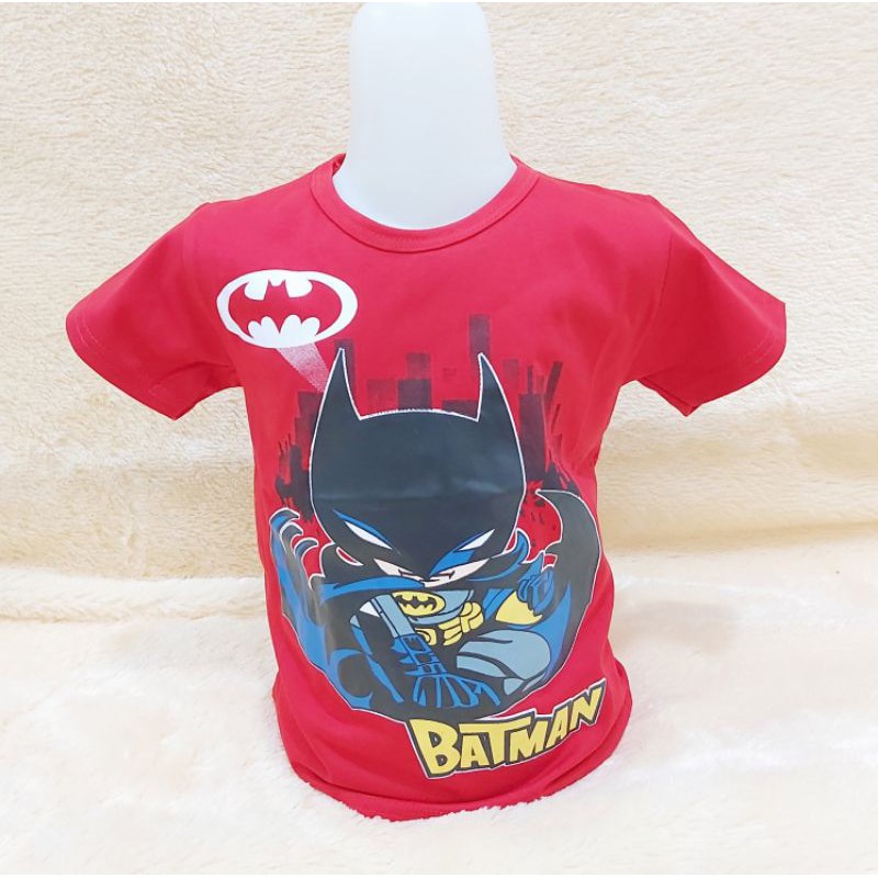 Áo Sơ Mi In Hình Batman Cho Bé Trai Từ 1-10 Tuổi