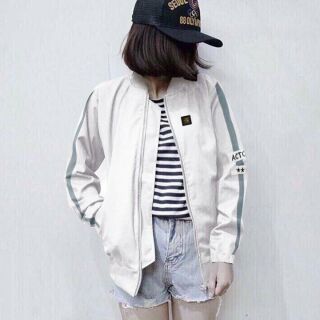 Aó khoác bomber kaki 2lớp
