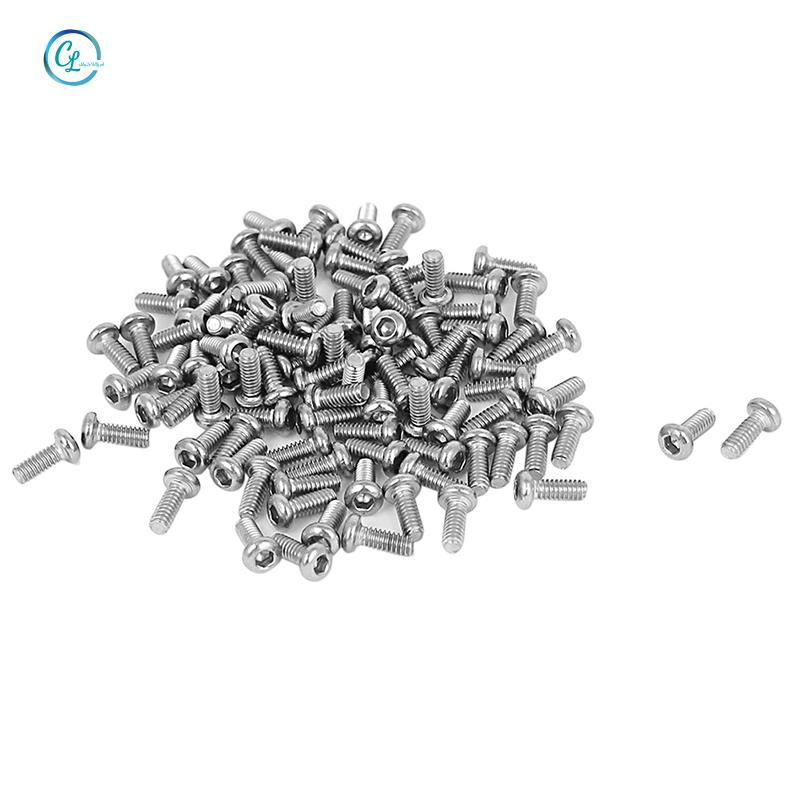 Bộ 100 Ốc Lục Giác 0.4mm Pitch M2 Bằng Thép Không Gỉ