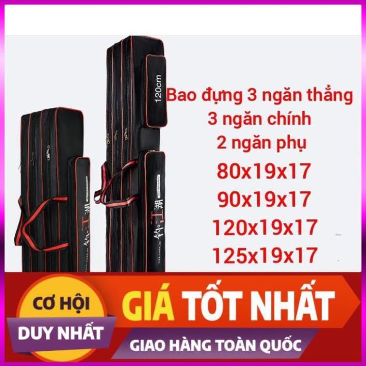 [Xả Kho 3 Ngày] bao đựng cần 3 ngăn kèm 2 túi phụ chất liệu chống thấm nước