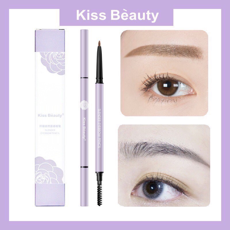 Chì Kẻ Mày Nét Nhỏ 2 Đầu Kiss Beauty Không Trôi, Không Thấm Nước