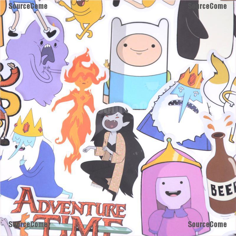 Bộ 30 Miếng Dán Trang Trí Vali Laptop Hình Hoạt Hình Adventure Time