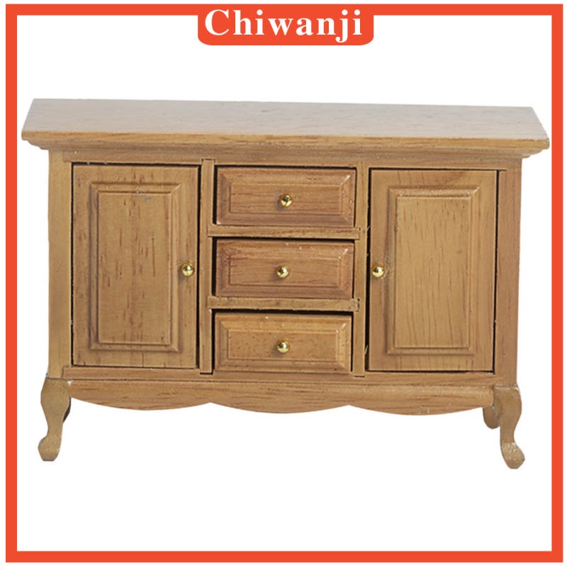 Mô Hình Tủ Gỗ Thủ Công Hiện Đại Trang Trí Nhà Búp Bê Tỉ Lệ 1: 12