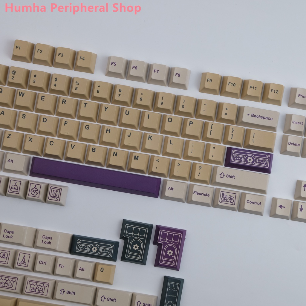 Bàn Phím Cơ Humha Fleuriste 142 Phím Chất Liệu PBT Nhuộm Màu Độc Đáo