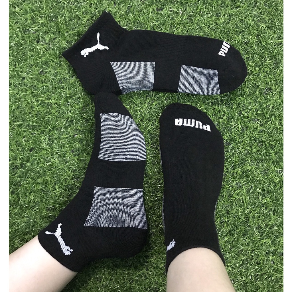[HÀNG XUẤT XỊN] Tất vớ nam cổ ngắn Puma đệm dày xù, êm chân thoáng khí, kháng khuẩn thấm hút mồ hôi SPORT SOCKS