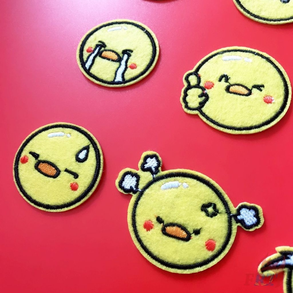 Miếng vá ủi nhiệt hình chú gà dễ thương dùng trang trí áo quần