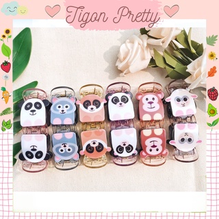 Kẹp tóc càng cua trong suốt 3 răng, 5 răng hình thú, con vật, hoạt hình, trái cây Màu sắc đáng yêu