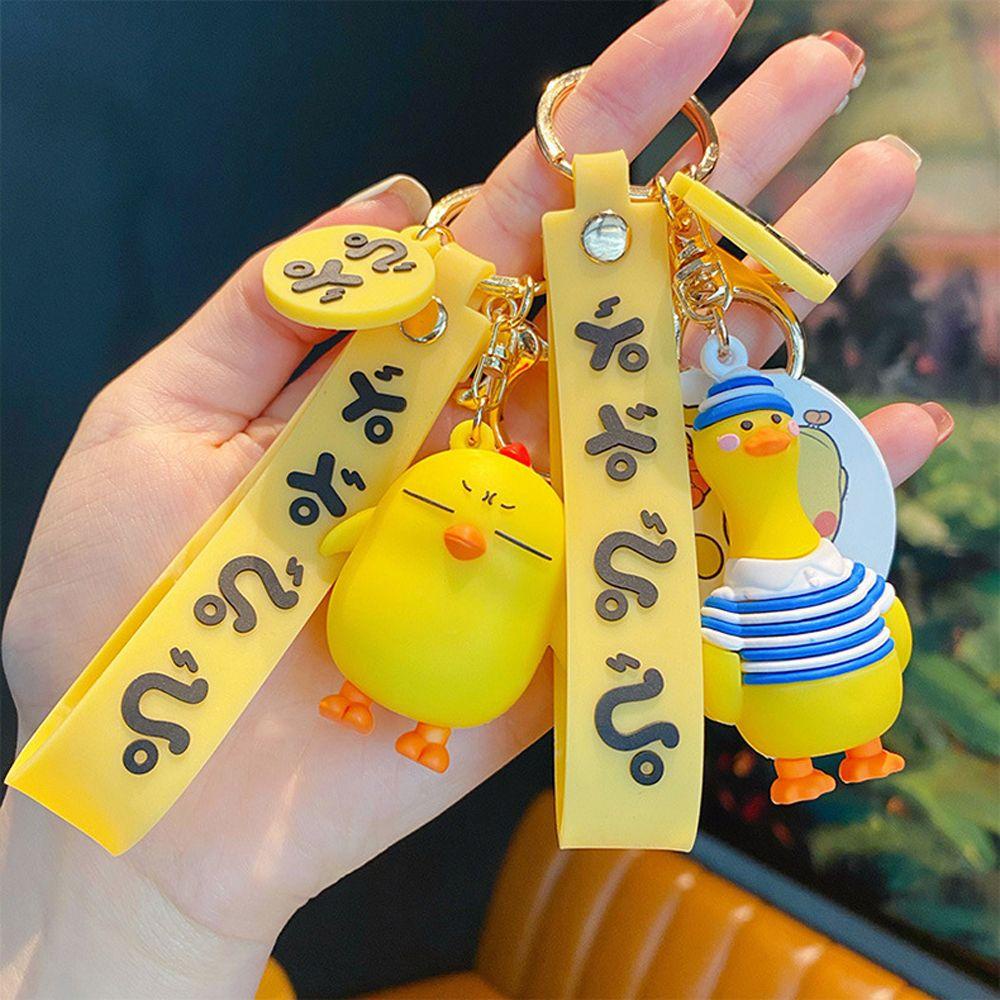 DARNELL Móc Khóa Hình Gà Con Hoạt Hình Đáng Yêu