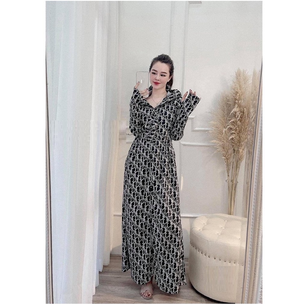 ÁO CHỐNG NẮNG CHẤT UMI LẠNH DÁNG DÀI, HỌA TIẾT SANG CHẢNH