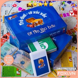 Board game-Đi tìm kho báu phần 1-Foxi-trò chơi gia đình tương tác phát triển tư duy và lý thú