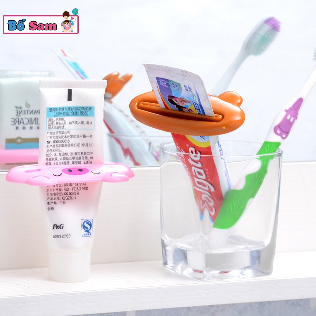 Kẹp kem đánh răng hình con vật dễ thương đa năng Shop Bố Sam