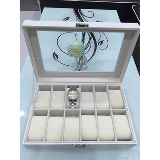 Hộp đựng đồng hồ 12 chiếc - màu trắng