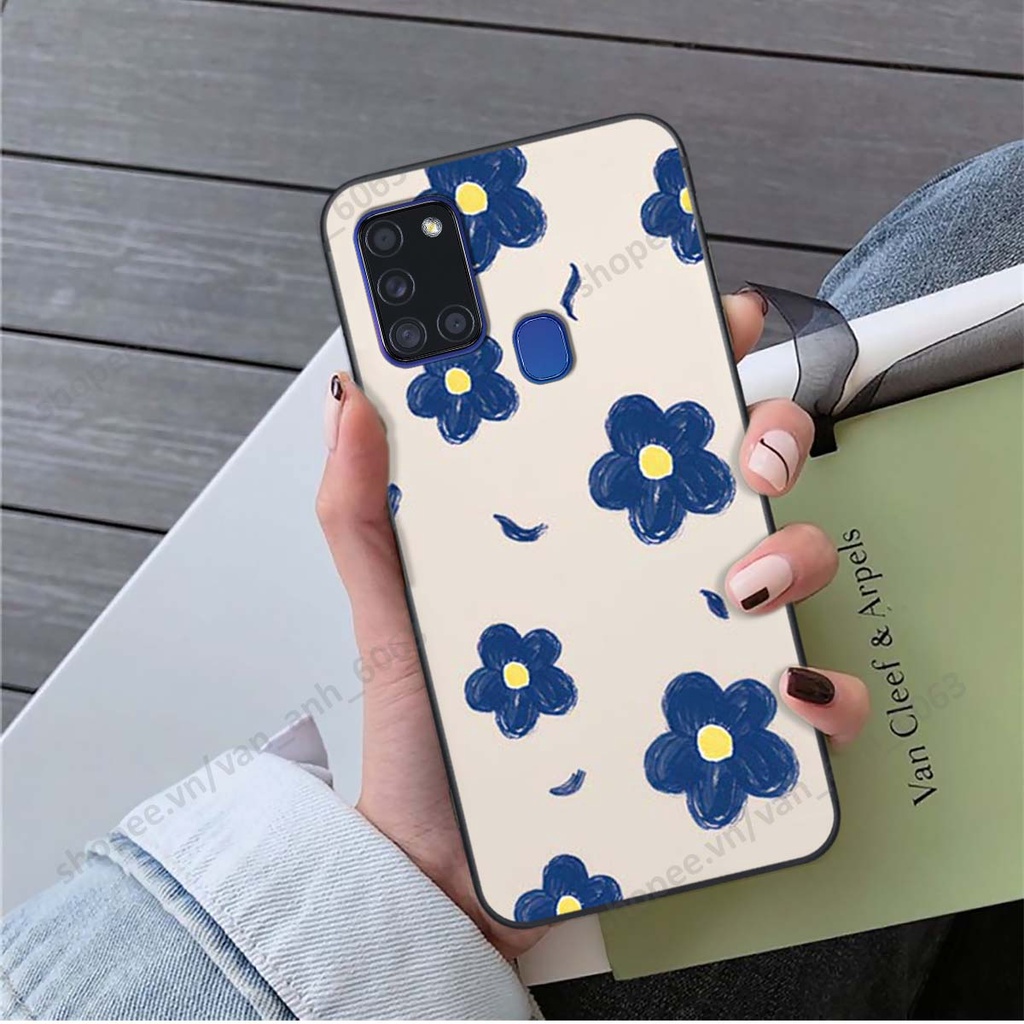 Ốp lưng Samsung A21s in hình hoa, gấu rich bear nghệ thuật, thời trang