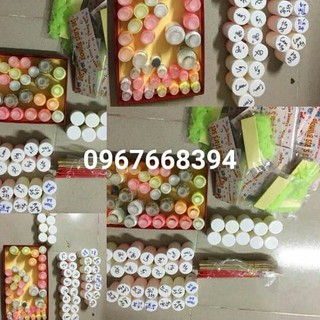 com bo 10 lọ bột dạ quang đủ màu ( tặng que vẽ, cọ vẽ )