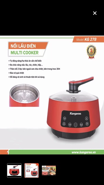 Nồi lẩu điện thang máy Kangaroo KG278