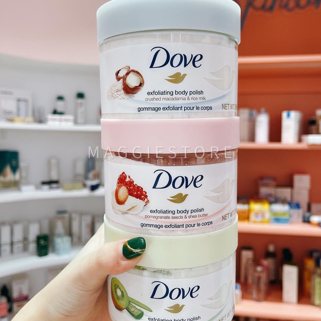 Tẩy da chết toàn thân DOVE Exfoliating Body Polish