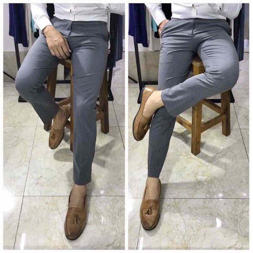Quần âu nam công sở dáng đứng, chất vải tuyết mưa giãn nhẹ - OMAN QD75