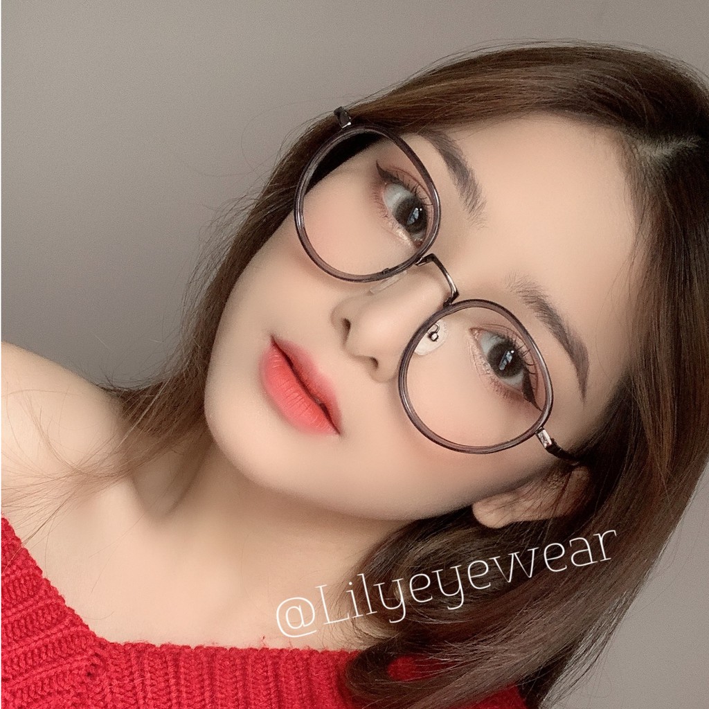 Gọng kính cận mắt tròn kim loại thời trang nam nữ Lilyeyewear 9020 nhiều màu | BigBuy360 - bigbuy360.vn