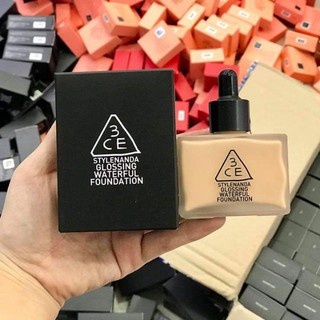 KEM NỀN 3CE GLOSSING WATERFUL FOUNDATION 40G