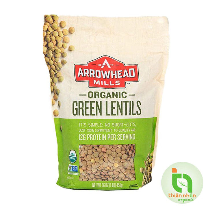 Đậu Lăng Xanh Hữu Cơ Arrowhead Mills 453g
