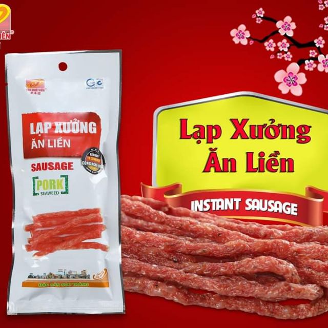 Lạp xưởng ăn liền Tân Huê viên túi 75g Đặc sản Sóc Trăng