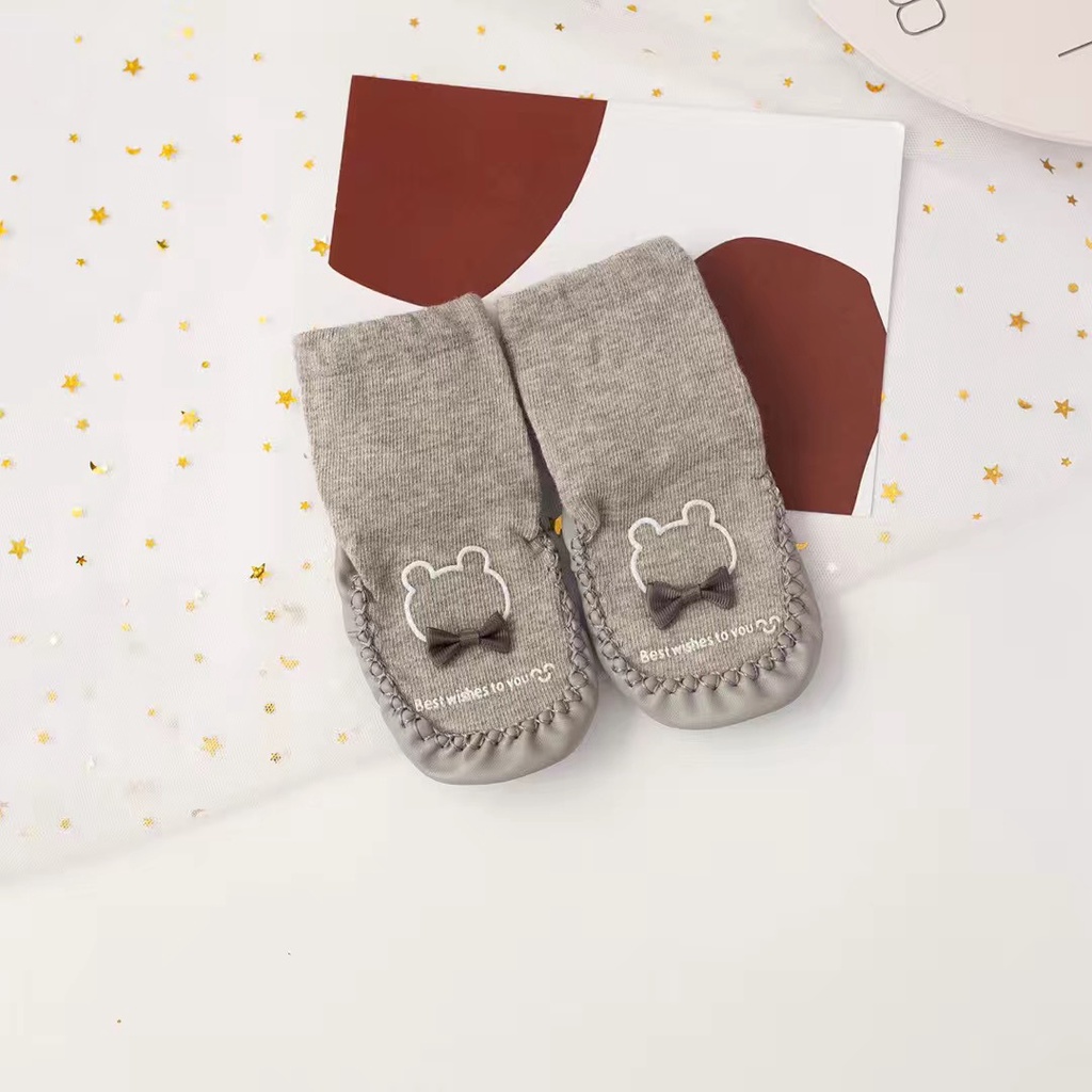 Giày Da Đế Mềm Chống Trượt Cho Bé Tập Đi Từ 6-24 Tháng Tuổi