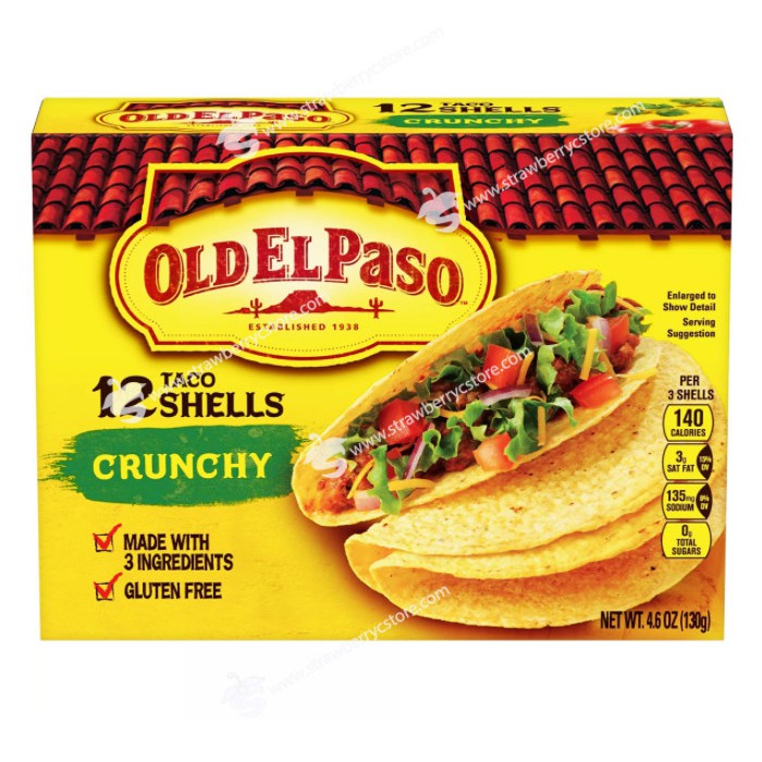 VỎ BÁNH Taco Shells Old El Paso Gluten Free Crunchy