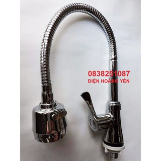 VÒI LẠNH RỬA CHÉN BÁT ỐNG BẺ THÂN ĐỒNG THAU XI INOX