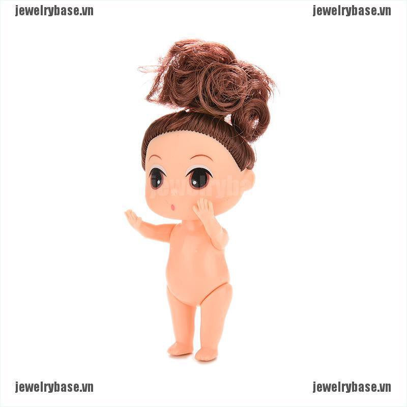 Đồ chơi búp bê mini 9cm với tóc búi cho bé gái