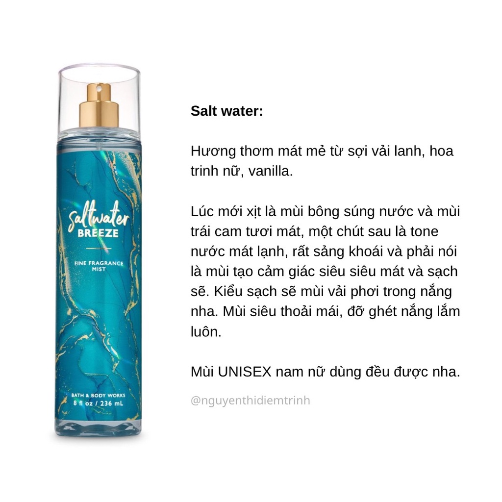 Body Mist 236ml Salt Water
