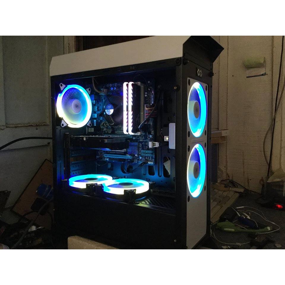 Bộ Máy Tính Chơi Mượt PUBG , FiFa4 LED RGB Siêu đẹp + Màn hình 20in (Tặng Phím,Chuột đủ bộ) | BigBuy360 - bigbuy360.vn