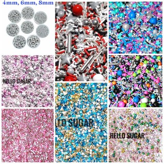 Kẹo Bi Bạc ( 2mm, 4mm, 6mm, 8mm), Bi Màu trang trí bánh