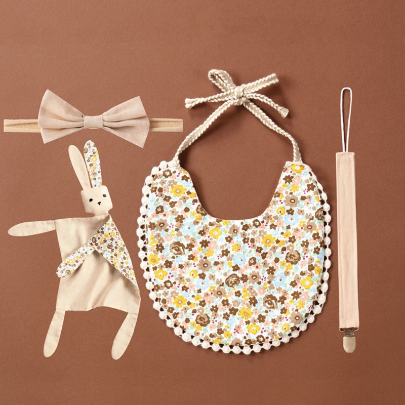 Khăn Quàng Cổ Kiêm Khăn Quàng Cổ Đính Búp Bê Cho Bé Sơ Sinh