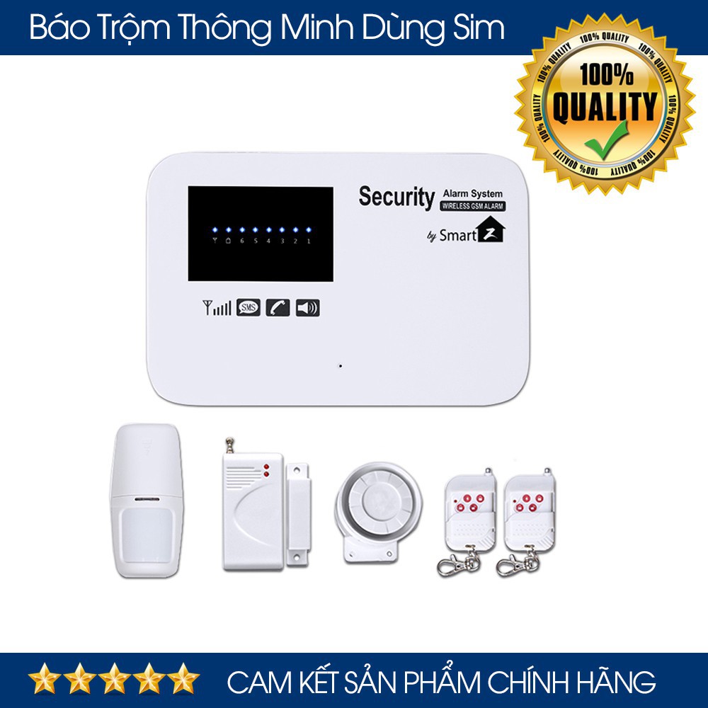 [Hàng cao cấp] Bộ Báo Động Chống Trộm Dùng Sim GSM SmartZ GS09