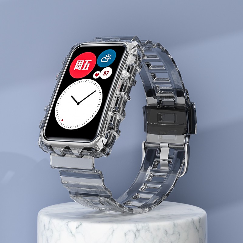 Silicone Dây Đeo Silicone Trong Suốt Cho Đồng Hồ Thông Minh Huawei Band 6 / 7 / Honor Band 6 / Huawei Watch Fit