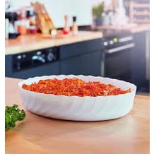 Khay nướng bầu dục thủy tinh Luminarc Cusine Trianon 22cm P4017, thủy tinh cường lực, dùng được máy rửa bát