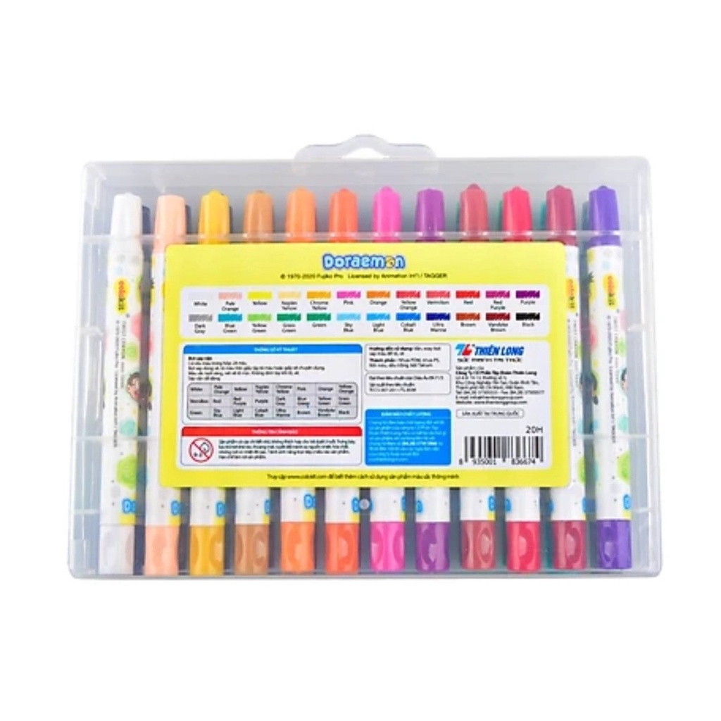Bút sáp vặn 24 màu Thiên Long Colokit TCR-C009/DO  hàng có kiểm tra chất lượng và an toàn