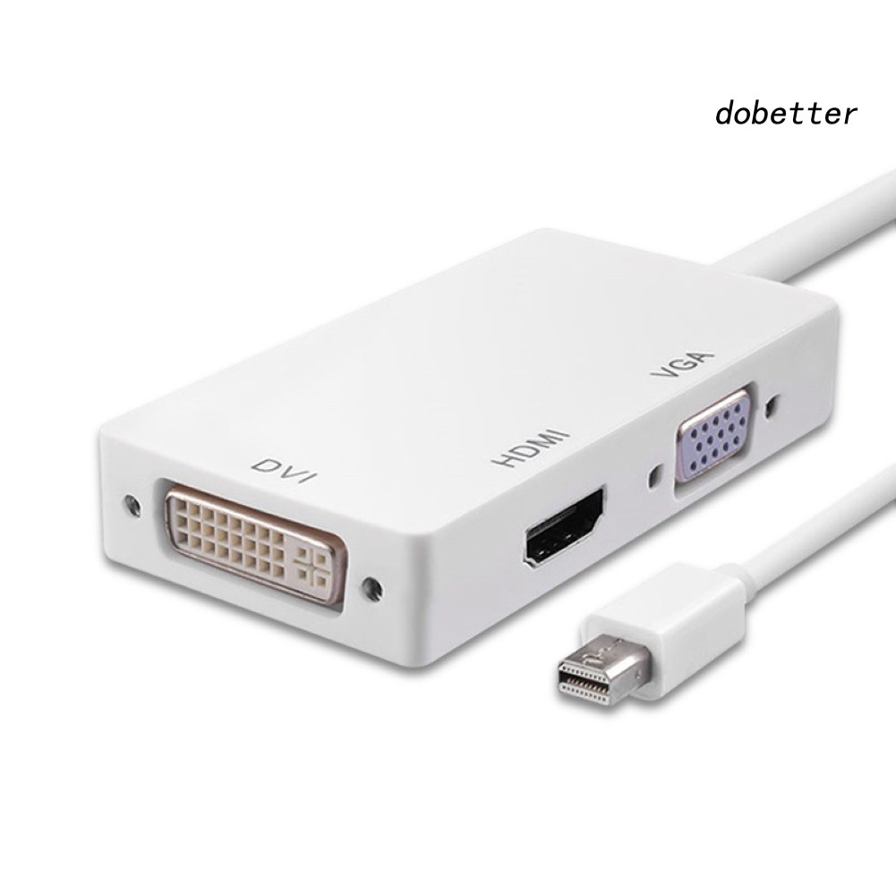 DOH_Portable Mini 1080P DP to HDMI VGA DVI Cable Adapter Converter for Macbook Pro