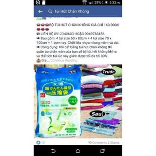 BỘ TÚI HÚT CHÂN KHÔNG
