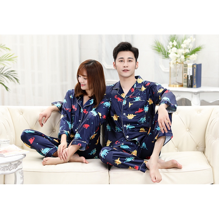 Bộ Đồ Ngủ Lụa Dài Tay Cho Cặp Đôi Y2642 | BigBuy360 - bigbuy360.vn