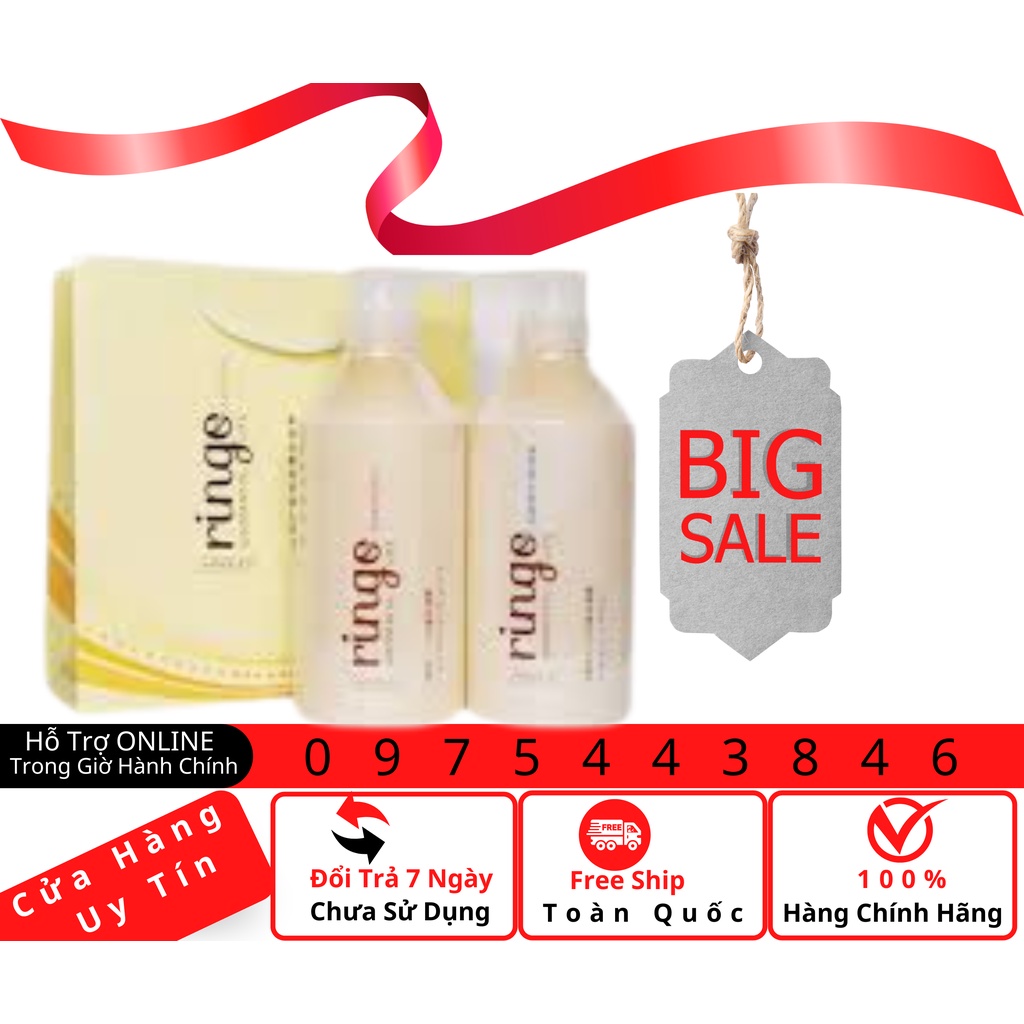 Cặp Dầu Gội Xả RINGO Dưỡng Ẩm, Phục Hồi Siêu Mềm Mượt Hương Nước Hoa 750ml Hàng Chính Hãng Cao Cấp Nhật Bản