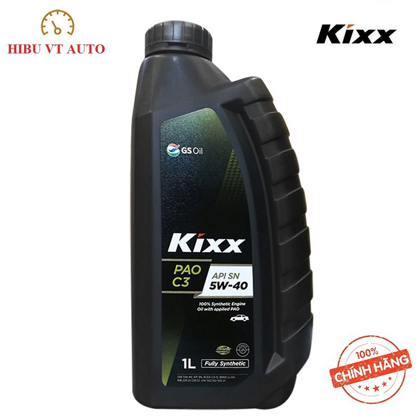 Dầu Nhớt Kixx Pao C3 API SN 5W-40 loại 1 Lít Phù hợp các loại xe ga: Honda, Suzuki, Yamaha và các dòng xe ô tô đời mới.