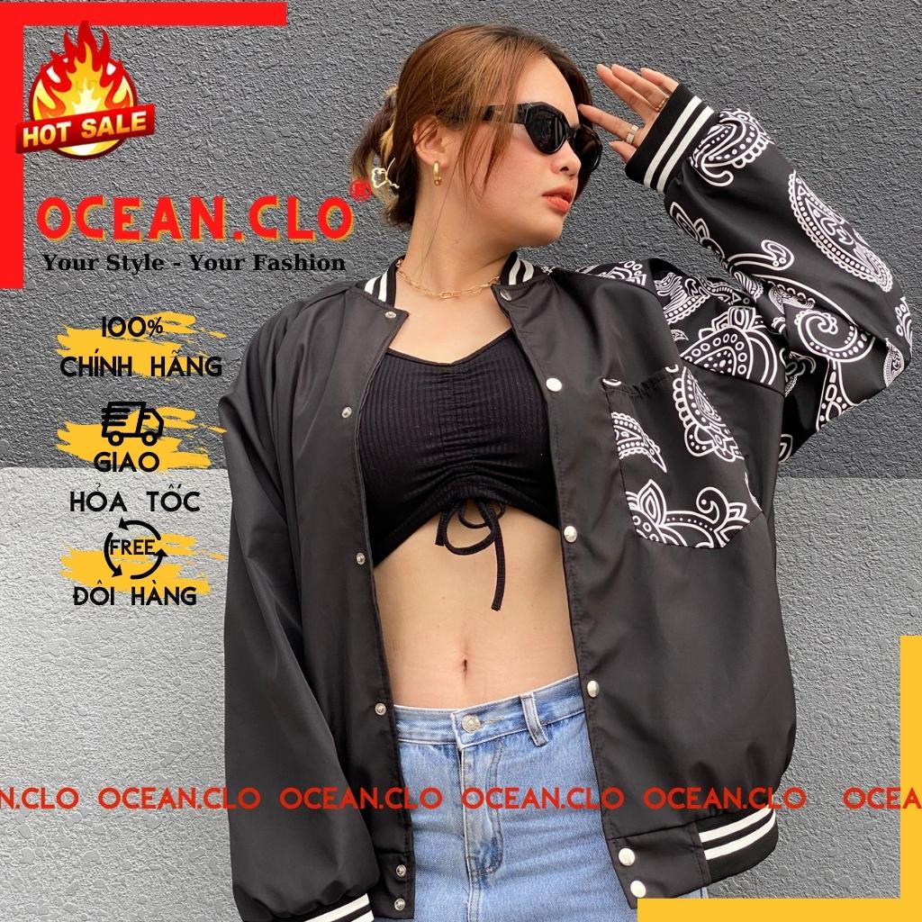 Áo khoác jacket BANADA dù 2 lớp ullzang unisex - Áo khoác họa tiết BANADA Ullzang Basic có form rộng XL - OCEAN.CLO