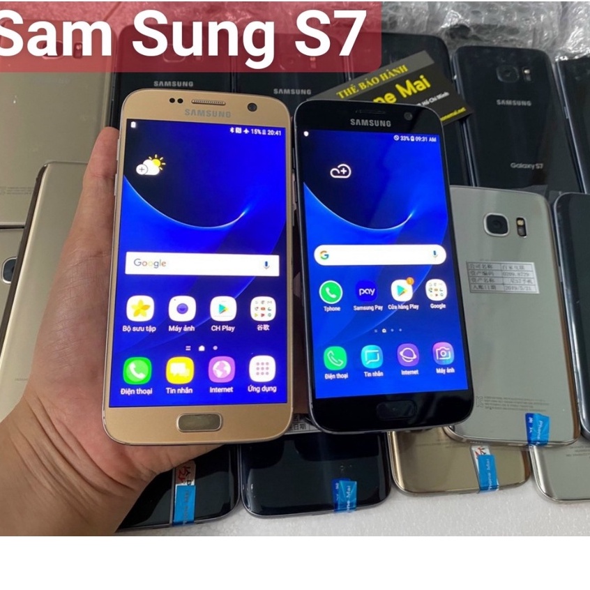 Điện thoại SAMSUNG GALAXY S7  1Sim Ram 4G rom 32G Cũ Zin, chơi Game mươt, Cày Zalo Tiktok Youtube chất