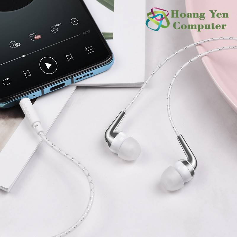 Tai Nghe Nhét Tai Hoco M71 Âm Thanh Stereo, Tích Hợp Micro Đàm Thoại - Bảo Hành 3 Tháng (MÀU SẮC NGẪU NHIÊN)