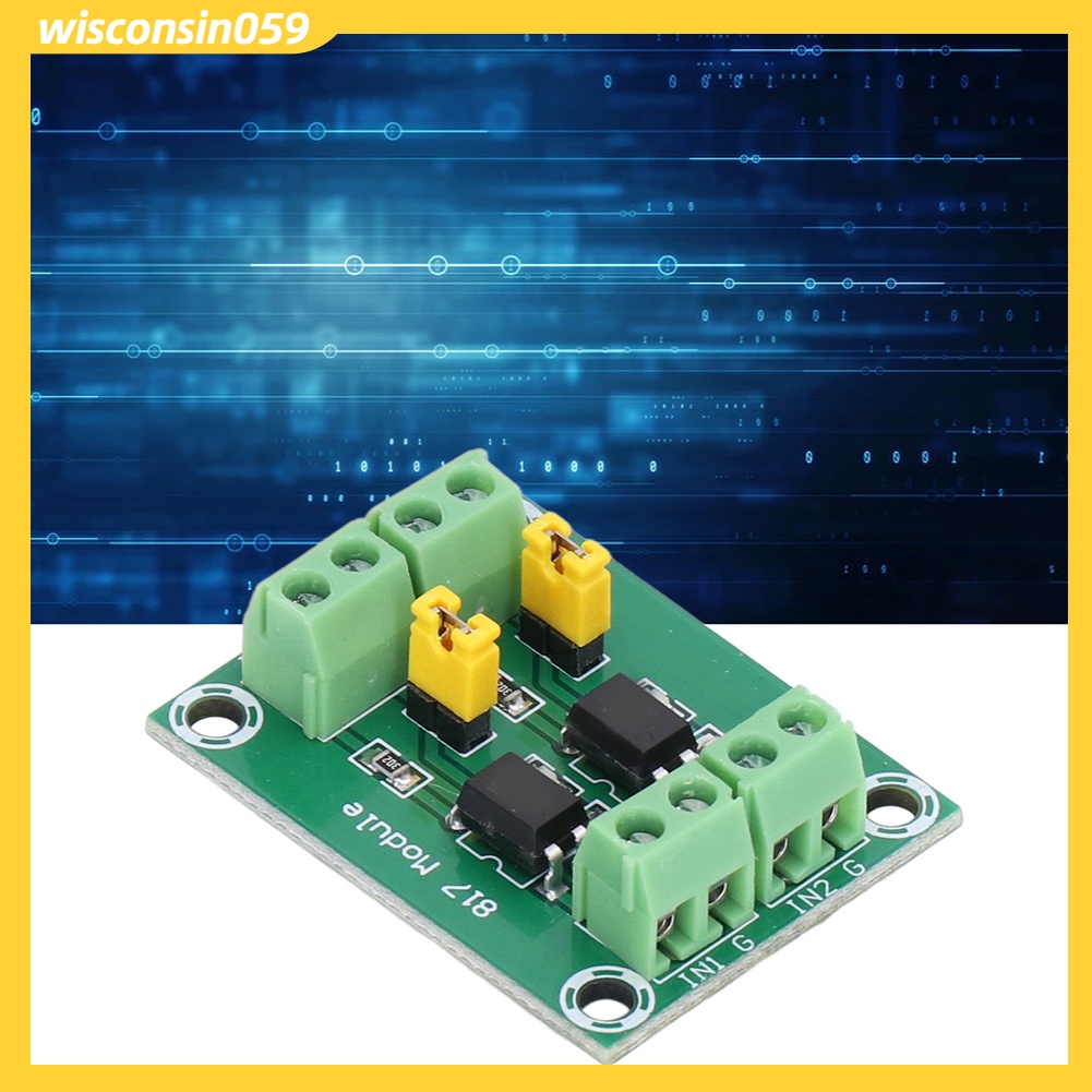 Wisconsin059 Mô-đun cách ly quang học 2 kênh Bo mạch chuyển đổi đầu ra trình điều khiển Optocoupler quang điện