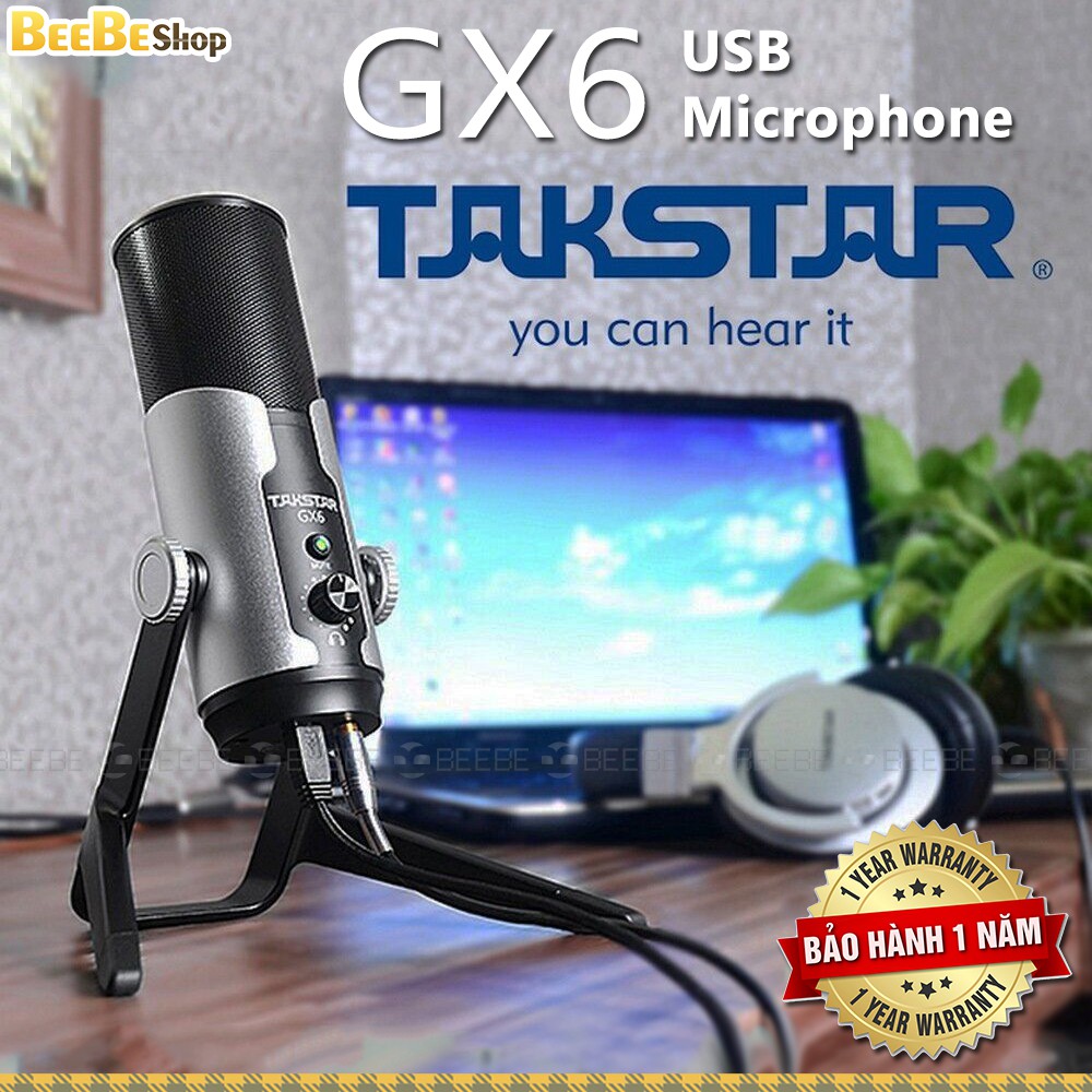 Takstar GX6 USB - Micro Thu Âm USB Cho Bình Luận Viên, Streamer, Game Thủ