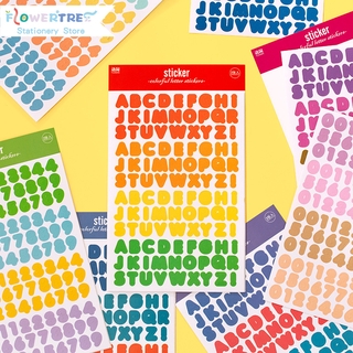 Flowertree Sticker Bộ 2 tờ giấy dán trang trí sổ sách hình chữ số