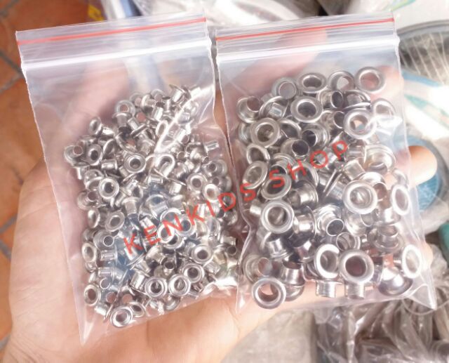 50g khoen bạc bọc lỗ (mắt ngỗng) 4mm, 6mm